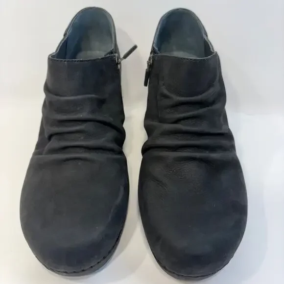 Dansko Sheena Slouchy Black Leather Wedge Bootie Women’s Size 41/10.5 - Picture 4 of 14